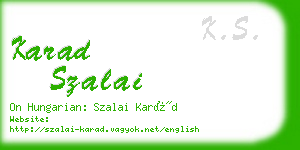 karad szalai business card